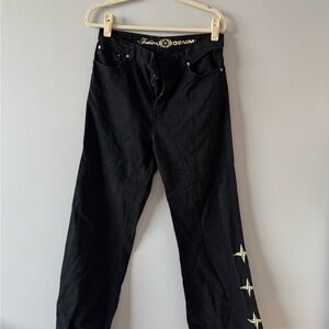 Fresh.i.am DENIM - Triple Star Flared Jeans in Onyx